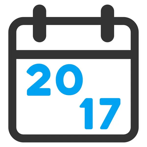 Календарь плоских глифов 2017 — стоковое фото