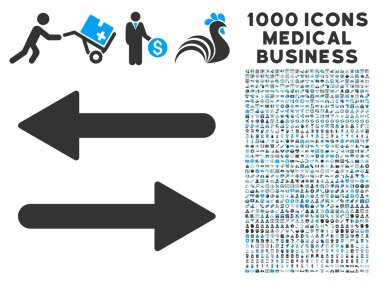 Tıbbi iş 1000 ile okları Exchange yatay simge simgeler