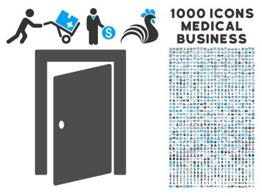 Tıbbi iş 1000 ile kapı simge simgeler
