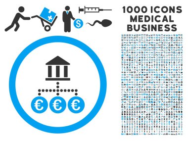 Tıbbi iş ile 1000 Euro banka hareketleri simge simgeler