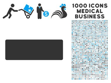 Eksi simgesi 1000 ile tıbbi iş sembollerin
