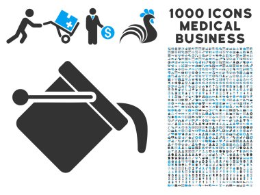 Boya kovası simgesini 1000 ile tıbbi iş sembollerin
