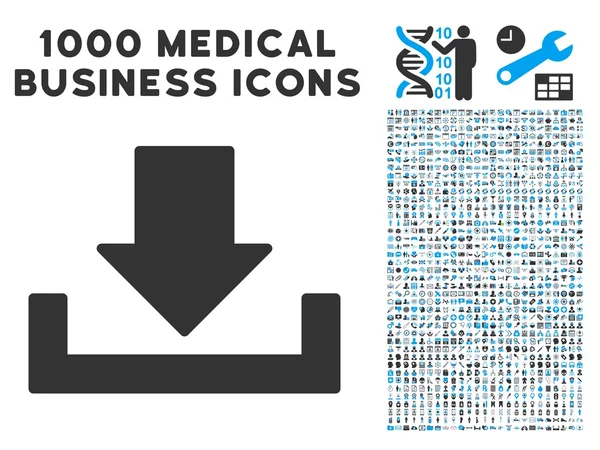 Descargar icono con 1000 símbolos de negocios médicos — Vector de stock