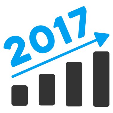 2017 grafik eğilim düz vektör simgesi