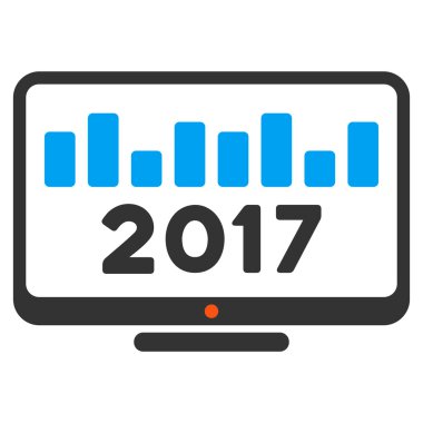 2017 grafik düz vektör simge izleme