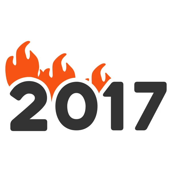 Odpaliłem 2017 roku płaskie wektor ikona — Wektor stockowy