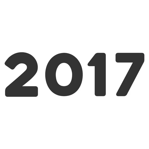 2017 Year Flat Vector Icon — Stock Vector