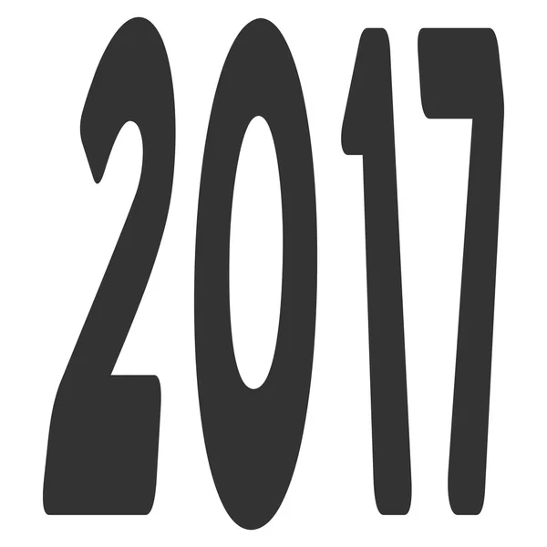 2017 anno piatto vettoriale icona — Vettoriale Stock