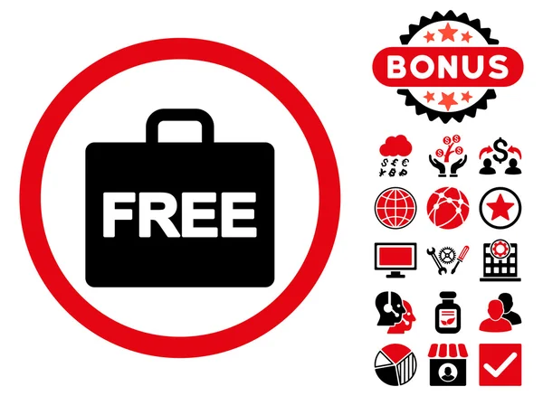Icono de Vector plano de contabilidad gratis con bono — Vector de stock