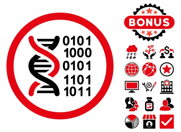 Genome Code Flat Vector Icon com Bônus —  Vetores de Stock