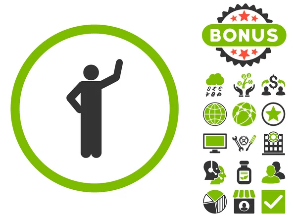 Zapewniania płaskie wektor ikona z Bonus — Wektor stockowy