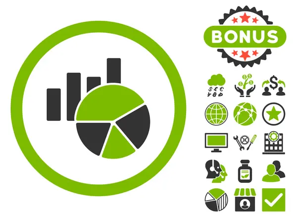 Gráficos plana Vector icono con Bono — Vector de stock