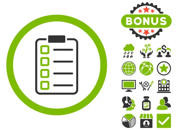 Onderzoek platte Vector Icon met Bonus — Stockvector