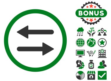 Oklar düz vektör simge Bonus ile değişimi