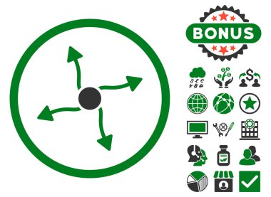 Eğri ok vektör simge Bonus ile düz