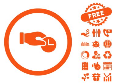 Zaman özellikleri düz vektör simge Bonus ile