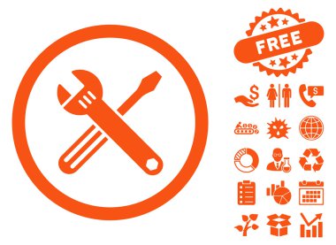 Araçlar düz vektör simgesi Bonus ile