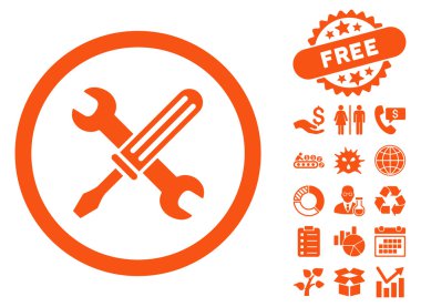 Araçlar düz vektör simgesi Bonus ile