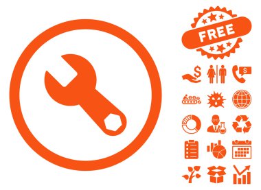 Anahtar düz vektör simgesine Bonus ile