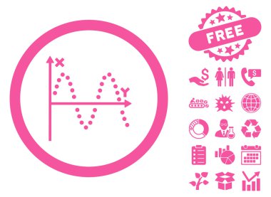 Bonus ile sinüs arsa düz vektör simgesi