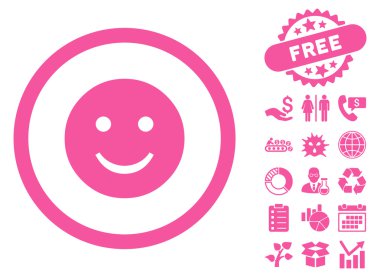 Düz vektör simge Bonus ile gülümse