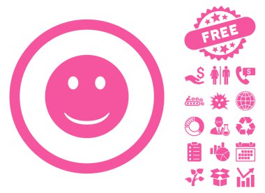 Düz vektör simge Bonus ile gülümse