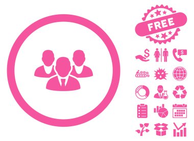 Bonus ile personel düz vektör simgesi