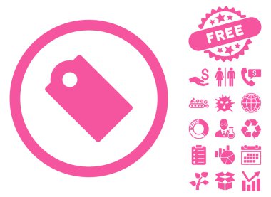 Etiketi düz vektör simgesi Bonus ile