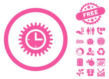 Bonus ile zaman seçenekleri düz vektör simgesi