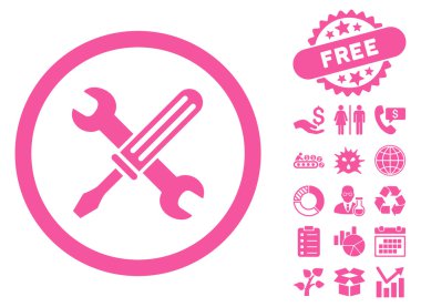 Araçlar düz vektör simgesi Bonus ile