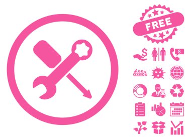 Araçlar düz vektör simgesi Bonus ile