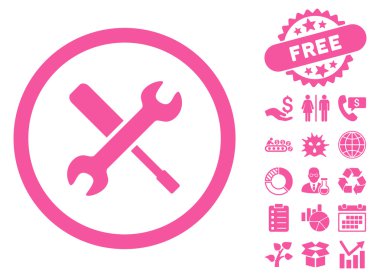 Araçlar düz vektör simgesi Bonus ile