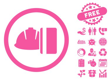 İş kartı ödeme düz vektör simge Bonus ile