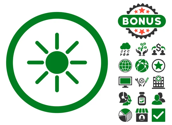 Icono de Vector Plano de Brillo con Bonus — Vector de stock