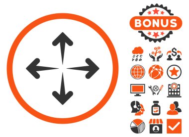 Oklar düz vektör simge Bonus ile genişletin