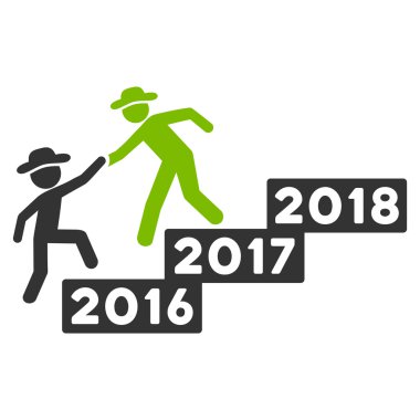 2017 iş eğitim düz simgesi