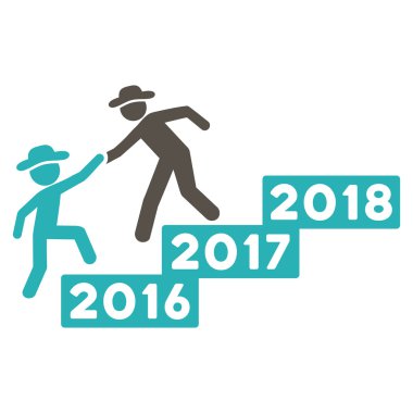 2017 iş eğitim düz simgesi