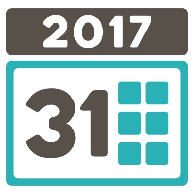 2017 ay düz simgesi