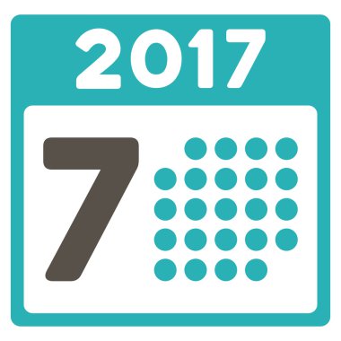 2017 hafta takvim düz simgesini