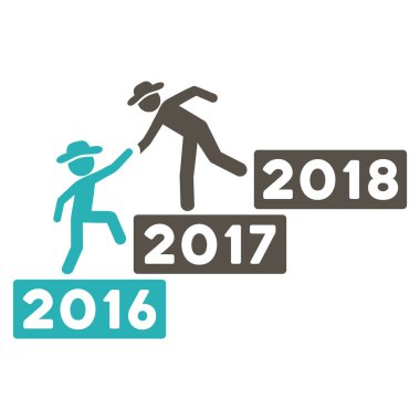 Yıllık beyefendi yardım düz simgesi