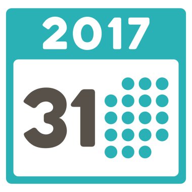 Son 2017 ay gün düz simgesi