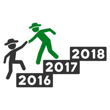 2017 iş eğitim düz simgesi