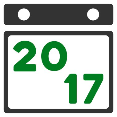 2017 takvim düz simgesini