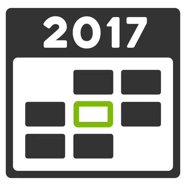 2017 カレンダー日フラット アイコン — ストックベクタ