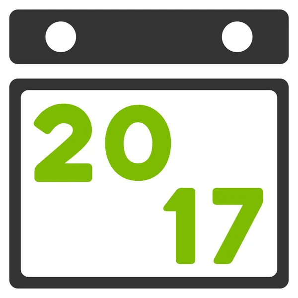 2017 カレンダー フラット アイコン — ストックベクタ