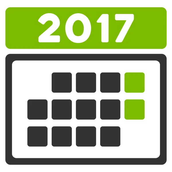 2017 monat kalender flach symbol — Stockvektor