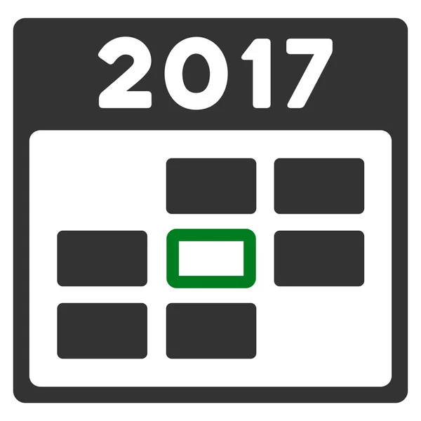 2017 カレンダー日フラット アイコン — ストックベクタ