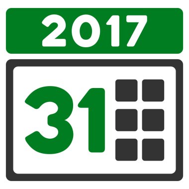 2017 ay düz simgesi