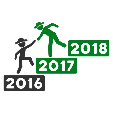 Yıllık beyefendi yardım düz simgesi