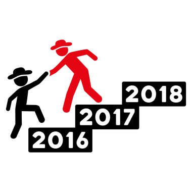 2017 iş eğitim düz simgesi